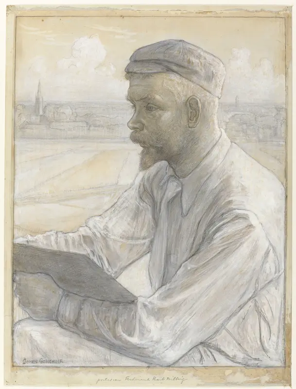 Portret van de kunstschilder Ferdinand Hart Nibbrig Wall Art by Unknown - High-Resolution Digital Print