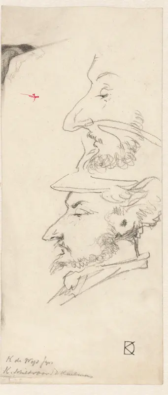 Portret van de kunstschilder K. de Wijs Jzn, en profil naar links Wall Art by Johan Daniël Koelman - High-Resolution Digital Print