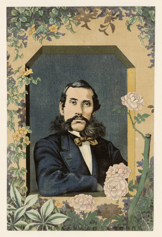 Portret van de overleden minister Okubo Toshimichi. Wall Art by Unknown - High-Resolution Digital Print