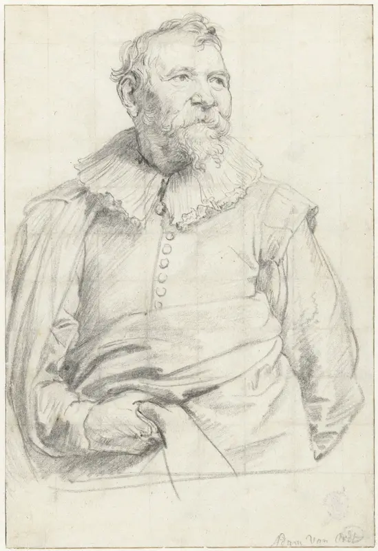 Portret van de schilder Adam van Noort Wall Art by Anthony van Dyck - High-Resolution Digital Print