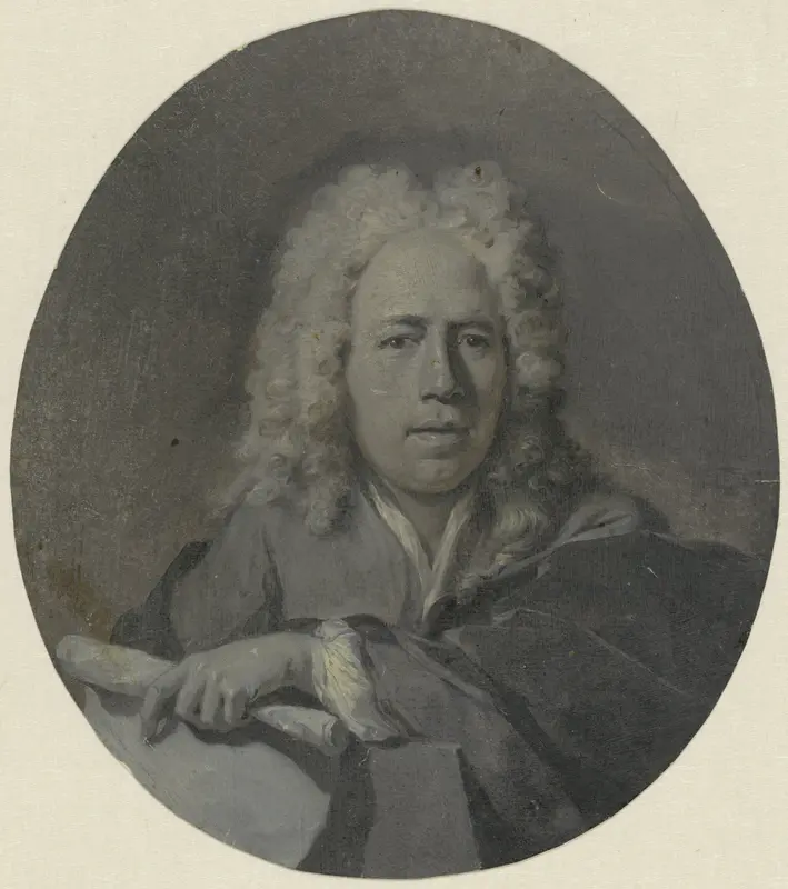 Portret van de schilder Carel Borchaert Voet Wall Art by Nicolaas Verkolje - High-Resolution Digital Print
