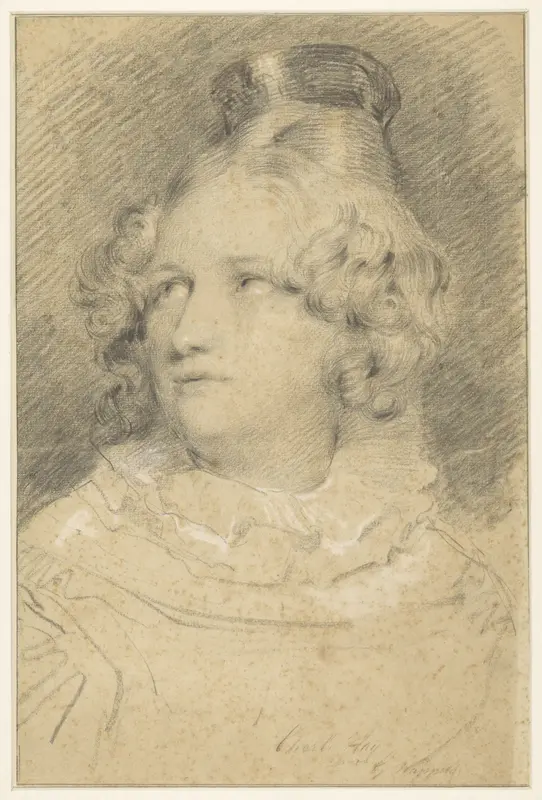 Portret van de schilder Charlotte Hay-Militz Wall Art by Gustave Wappers - High-Resolution Digital Print