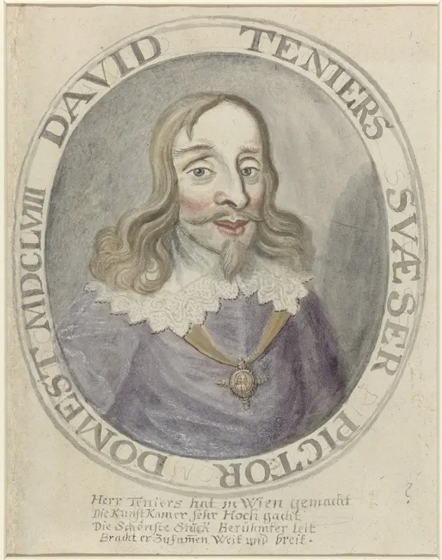 Portret van de schilder David Teniers (de Jonge) Wall Art by anonymous - High-Resolution Digital Print