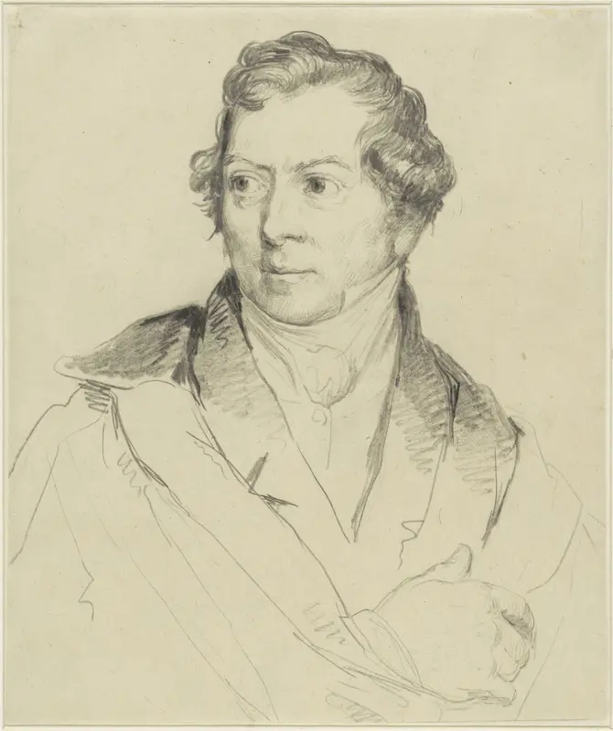 Portret van de schilder en etser Hendrik Voogd Wall Art by Christiaan Julius Lodewijk Portman - High-Resolution Digital Print