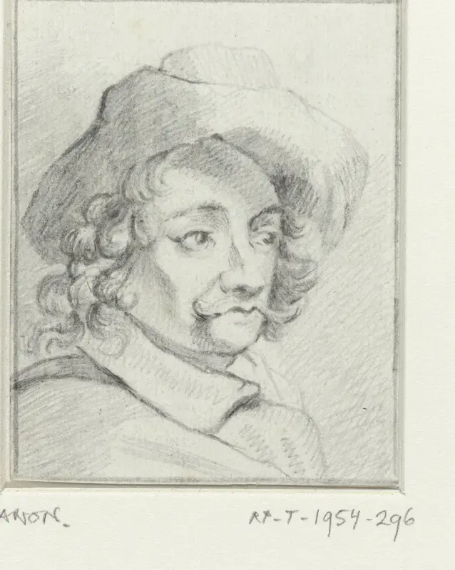 Portret van de schilder Hendrik Verschuring Wall Art by anonymous - High-Resolution Digital Print