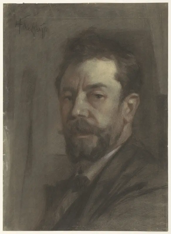 Portret van de schilder Hendrikus Fredericus de Grijs Wall Art by Hendrikus Fredericus de Grijs - High-Resolution Digital Print