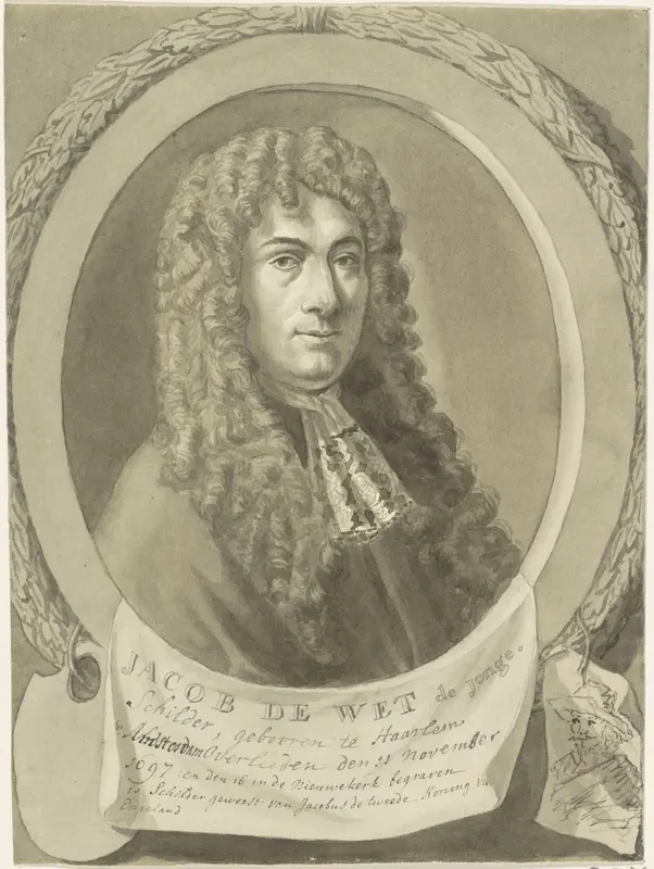 Portret van de schilder Jacob de Wet (de Jonge) Wall Art by anonymous - High-Resolution Digital Print