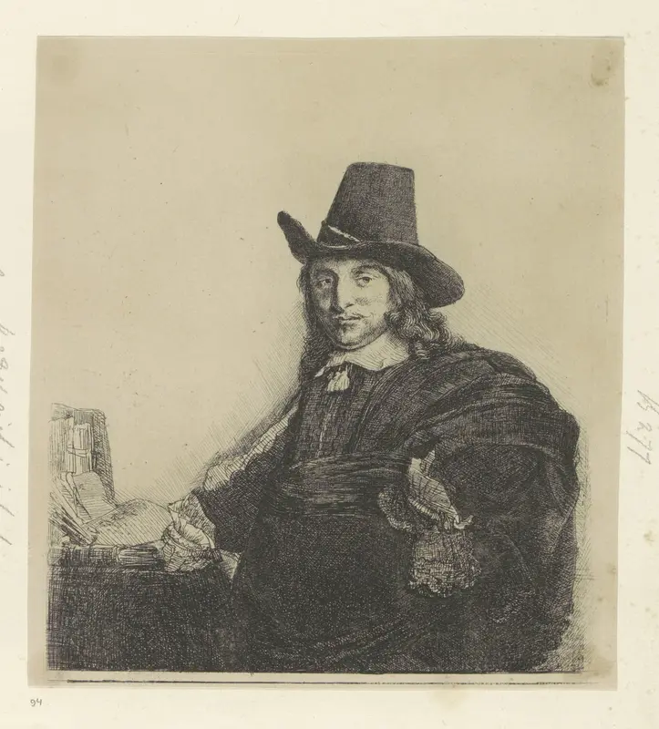 Portret van de schilder Jan Asselijn Wall Art by Henry Louis Basan - High-Resolution Digital Print