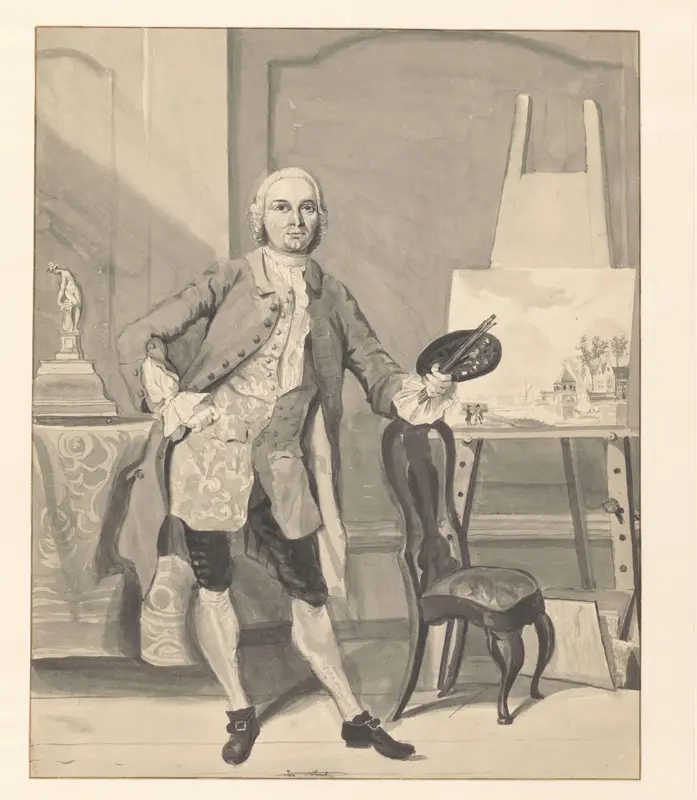 Portret van de schilder Jan ten Compe Wall Art by anonymous - High-Resolution Digital Print