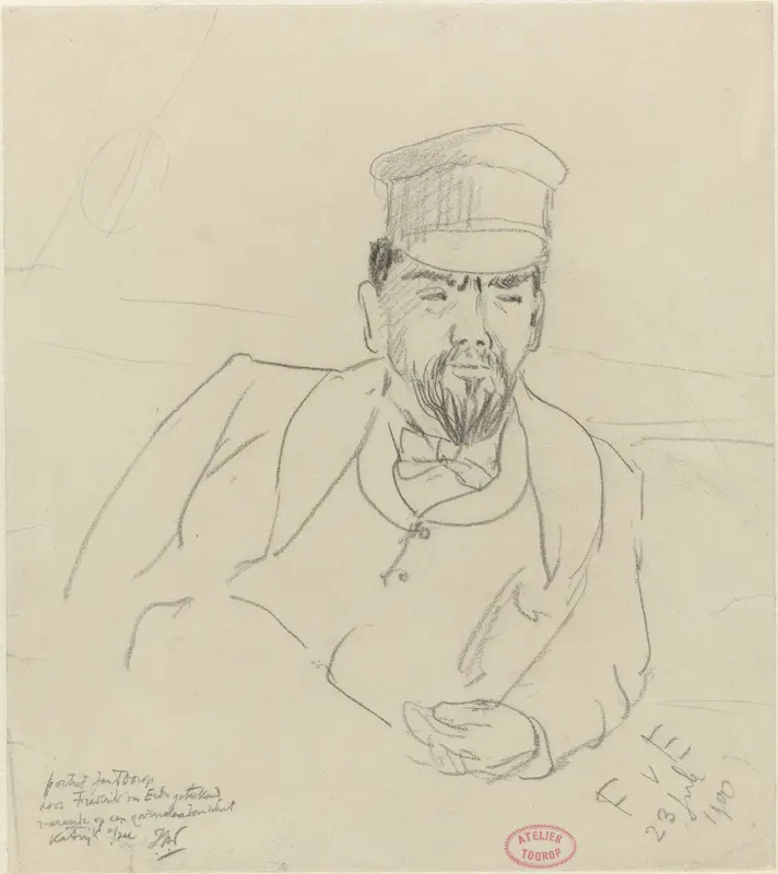 Portret van de schilder Jan Toorop Wall Art by Frederik van Eeden - High-Resolution Digital Print