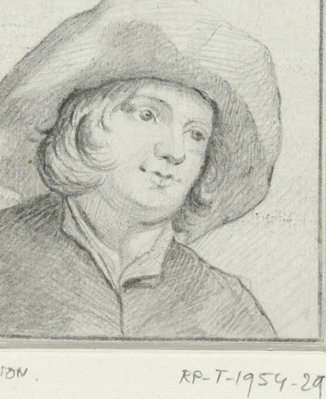 Portret van de schilder Joost van Graesbeek Wall Art by anonymous - High-Resolution Digital Print