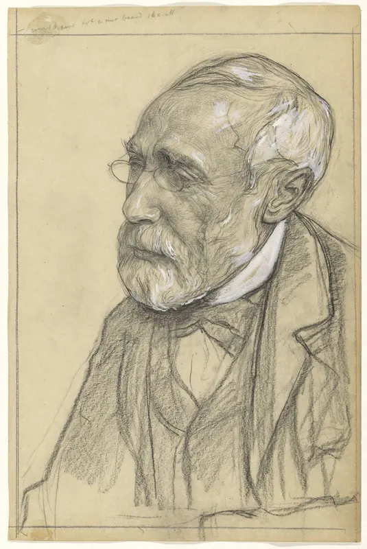 Portret van de schilder Jozef Israëls Wall Art by Jan Veth - High-Resolution Digital Print