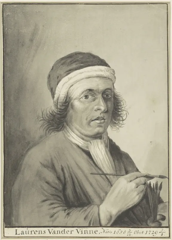 Portret van de schilder Laurens Vincentsz. van der Vinne Wall Art by anonymous - High-Resolution Digital Print