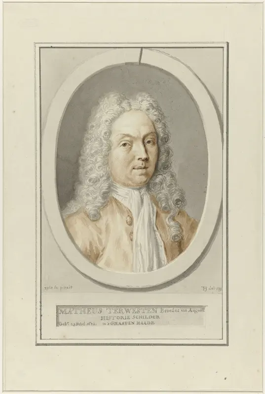 Portret van de schilder Mattheus Terwesten Wall Art by Tako Hajo Jelgersma - High-Resolution Digital Print