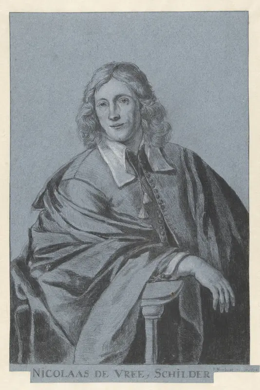 Portret van de schilder Nicolaes de Vree Wall Art by Johannes Voorhout (I) - High-Resolution Digital Print