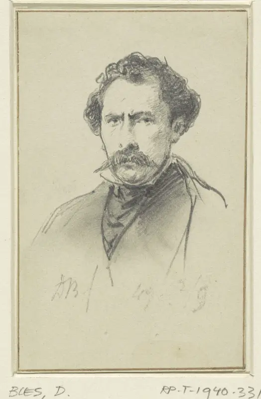 Portret van de schilder Salomon Leonardus Verveer Wall Art by David Bles - High-Resolution Digital Print