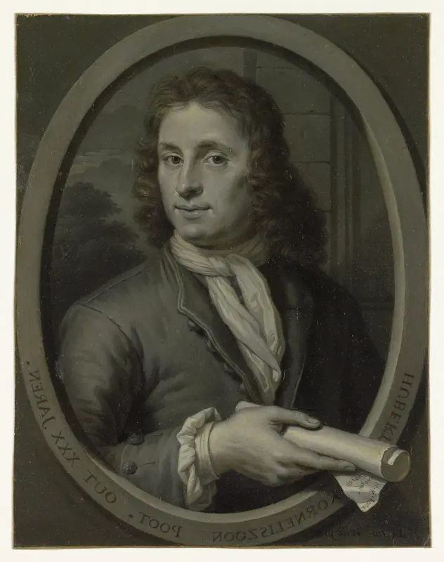 Portret van de schrijver Hubertus Kornelisz. Poot Wall Art by Thomas van der Wilt - High-Resolution Digital Print