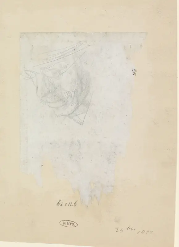 Portret van de schrijver Willem Kloos (?) met snor en bril Wall Art by Jan Veth - High-Resolution Digital Print