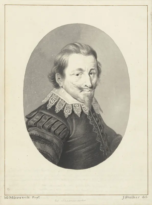 Portret van de schrijver Willem Meerman Wall Art by Jan Stolker - High-Resolution Digital Print
