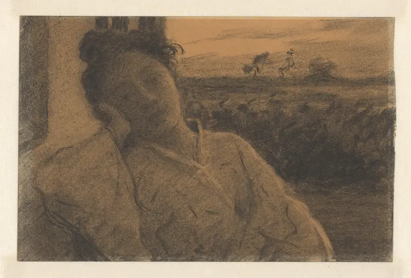 Portret van de vrouw van de kunstenaar Wall Art by Willem Hamel - High-Resolution Digital Print