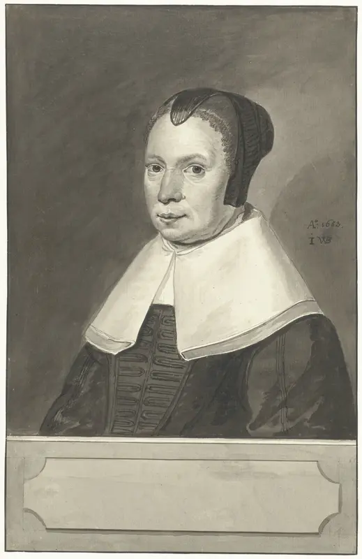 Portret van de vrouw van Jacobus Johannes Batelier Wall Art by Aert Schouman - High-Resolution Digital Print