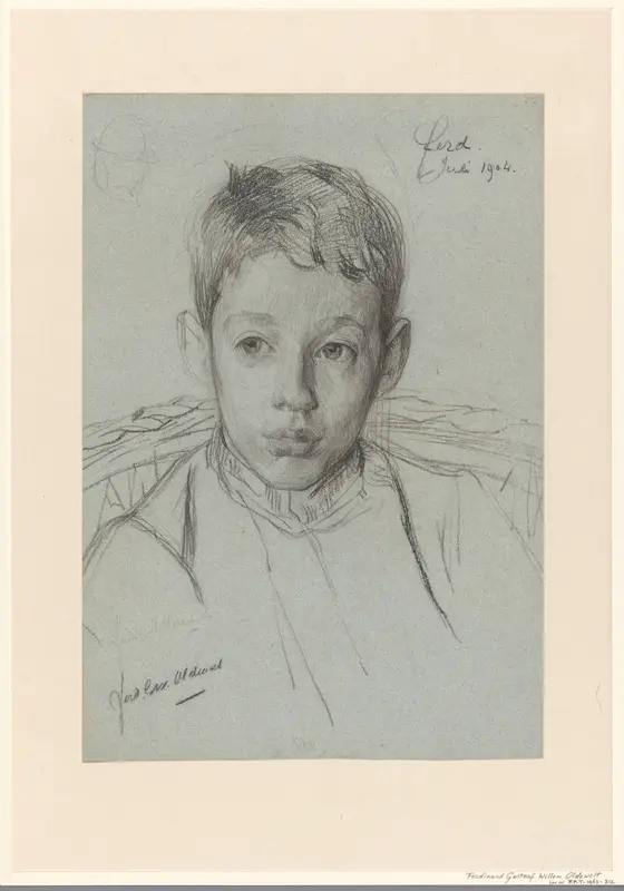 Portret van de zoon van de kunstenaar Wall Art by Ferdinand Oldewelt - High-Resolution Digital Print