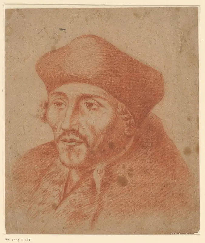 Portret van Desiderius Erasmus Wall Art by anonymous - High-Resolution Digital Print