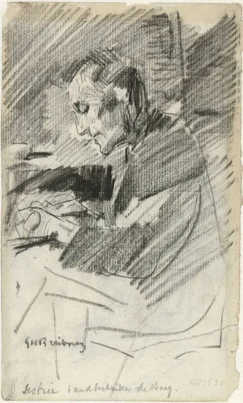 Portret van Destree Wall Art by George Hendrik Breitner - High-Resolution Digital Print