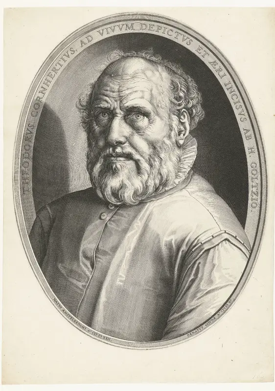 Portret van Dirck Volckertsz. Coornhert Wall Art by Unknown - High-Resolution Digital Print