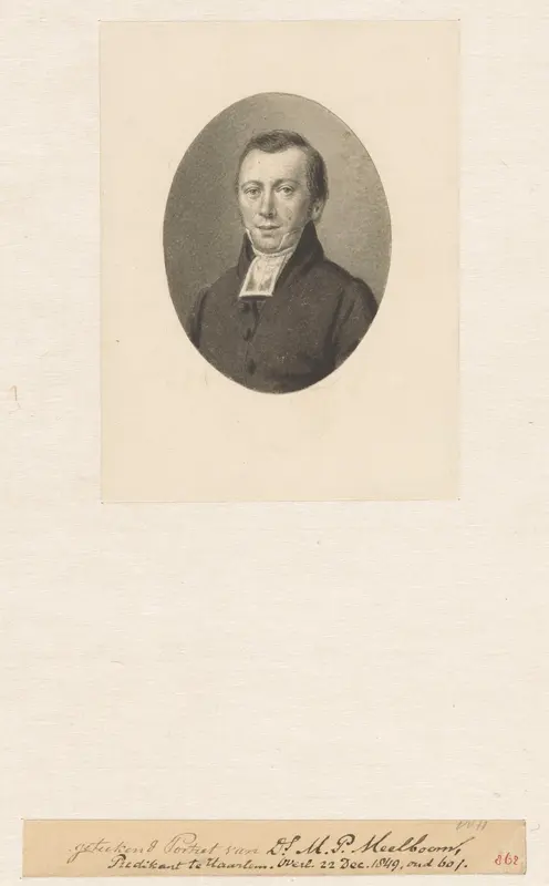 Portret van Ds. M.P. Meelboom Wall Art by Unknown - High-Resolution Digital Print