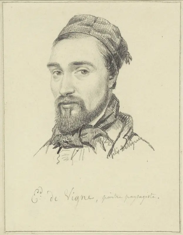Portret van Edouard De Vigne Wall Art by Félix De Vigne - High-Resolution Digital Print