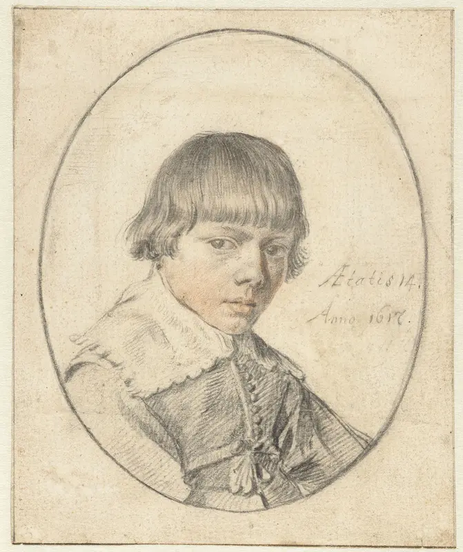 Portret van een 14-jarige jongen Wall Art by Unknown - High-Resolution Digital Print