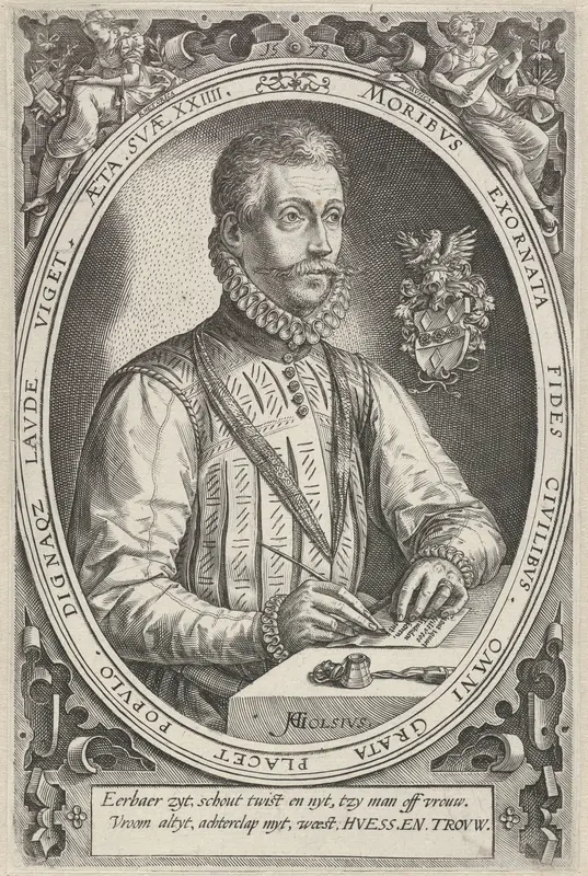Portret van een 24-jarige man (Jan van Heussen?) Wall Art by Unknown - High-Resolution Digital Print