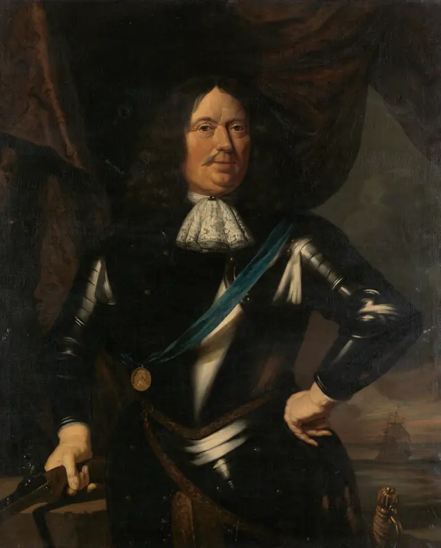 Portret van een admiraal, vermoedelijk Adriaen Banckert (ca. 1615-84), vice-admiraal van Zeeland Wall Art by anonymous - High-Resolution Digital Print