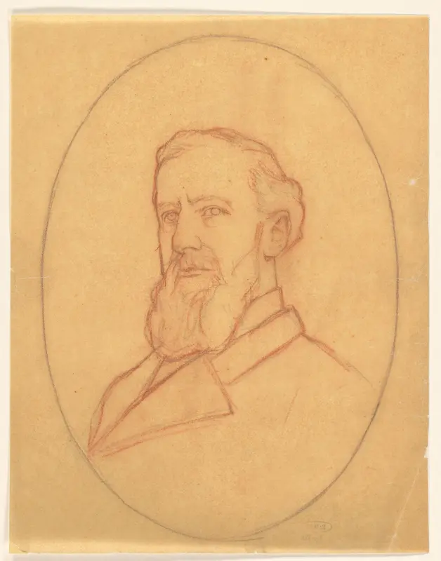 Portret van een bebaarde man Wall Art by August Allebé - High-Resolution Digital Print