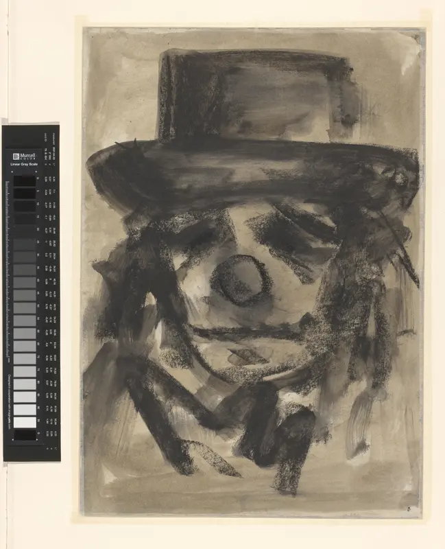 Portret van een clown, en face Wall Art by Unknown - High-Resolution Digital Print