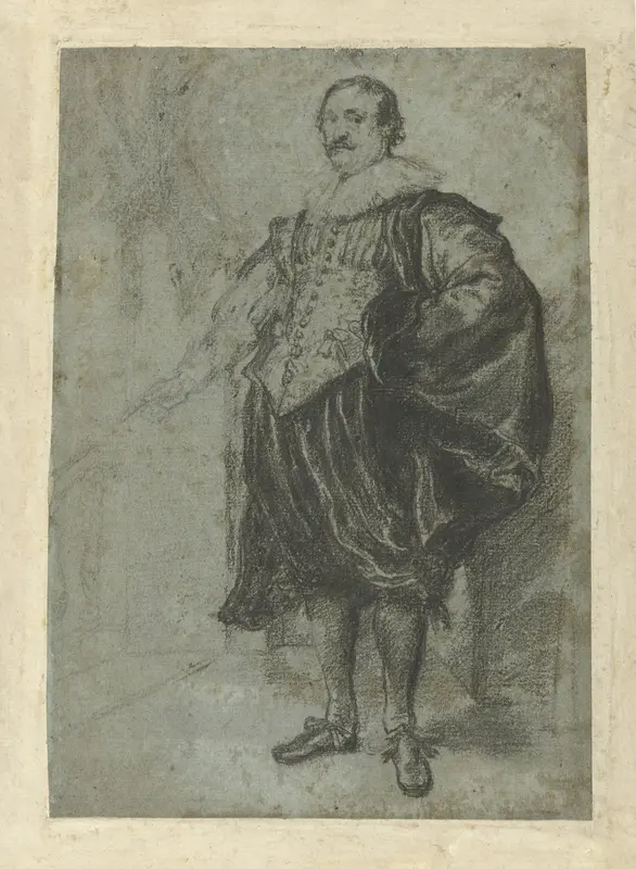 Portret van een edelman, mogelijk Adriaan van der Borcht Wall Art by Unknown - High-Resolution Digital Print