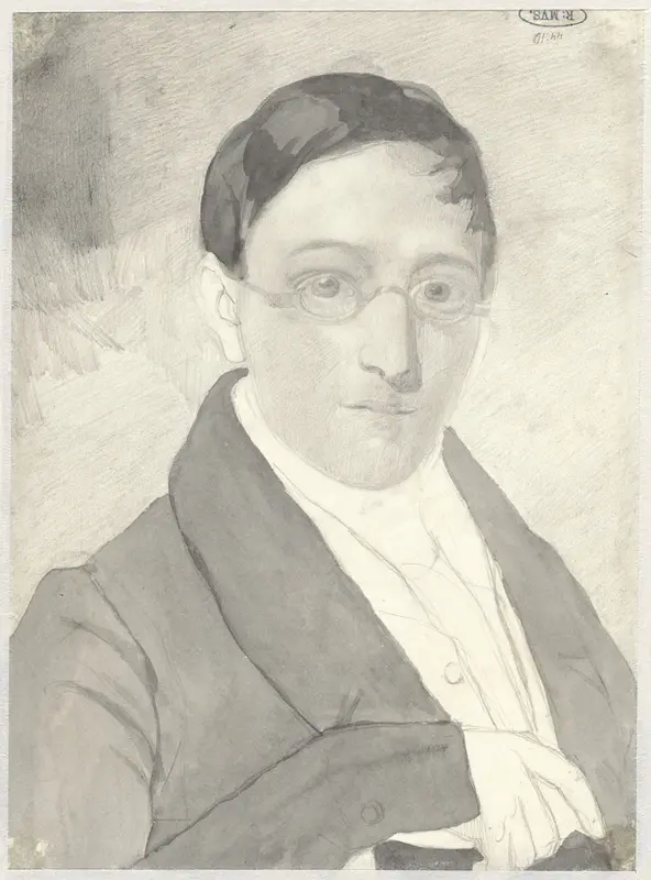 Portret van een heer met bril Wall Art by Cornelis Kruseman - High-Resolution Digital Print