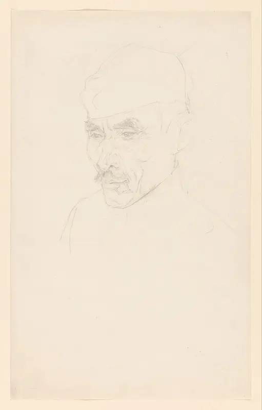 Portret van een Javaan (schets) Wall Art by Jan Veth - High-Resolution Digital Print