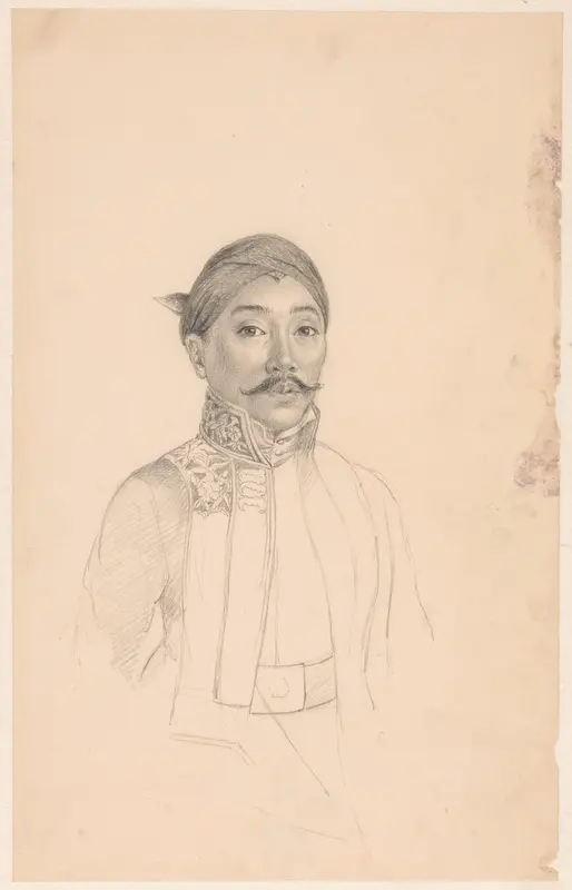 Portret van een Javaanse funcionaris Wall Art by Christian Heinrich Gottlieb Steuerwald - High-Resolution Digital Print