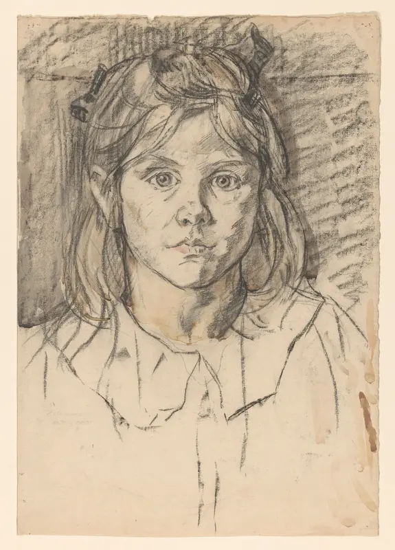 Portret van een jong meisje Wall Art by Wilhelmus Johannes Steenhoff - High-Resolution Digital Print