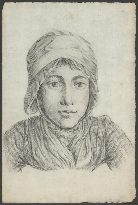 Portret van een jong meisje in klederdracht Wall Art by Unknown - High-Resolution Digital Print