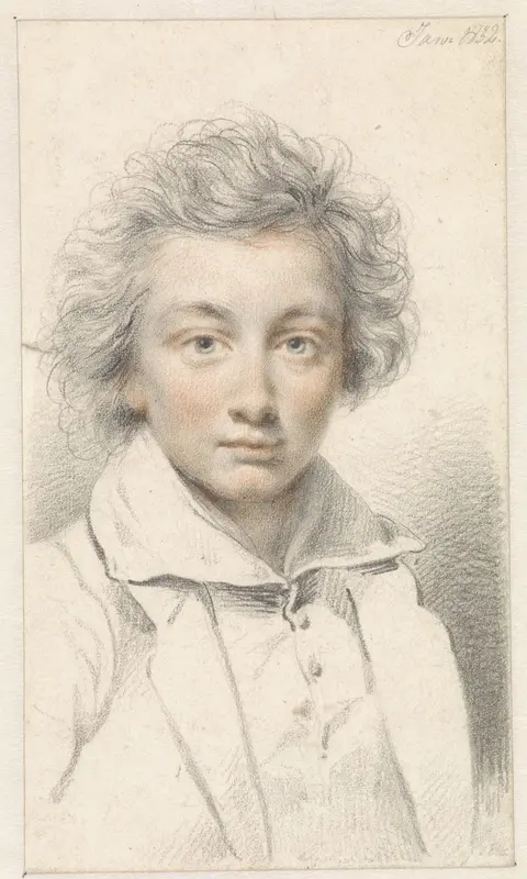 Portret van een jonge man Wall Art by Jean Augustin Daiwaille - High-Resolution Digital Print
