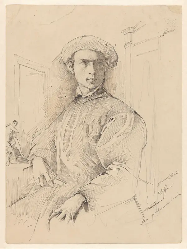 Portret van een jonge man met luit Wall Art by Nicolaas van der Waay - High-Resolution Digital Print