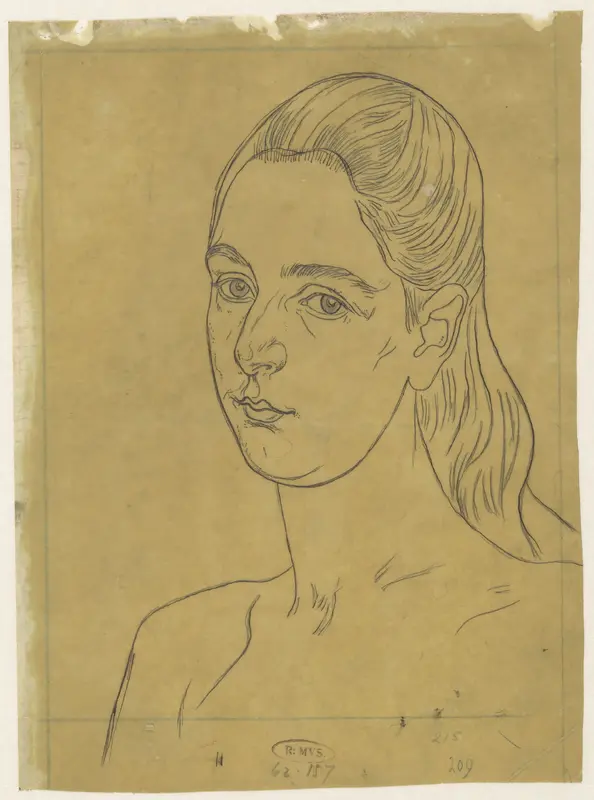 Portret van een jonge vrouw Wall Art by Jan Veth - High-Resolution Digital Print
