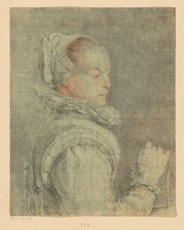 Portret van een jonge vrouw Wall Art by Cornelis Ploos van Amstel - High-Resolution Digital Print