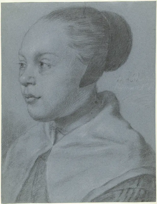 Portret van een jonge vrouw met een kapje Wall Art by Unknown - High-Resolution Digital Print