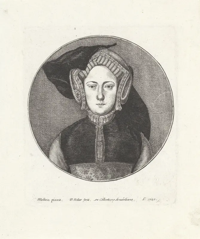 Portret van een jonge vrouw met Engelse kap Wall Art by Unknown - High-Resolution Digital Print