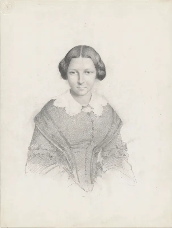 Portret van een jonge vrouw, van voren Wall Art by Jan Cornelis van Rossum - High-Resolution Digital Print