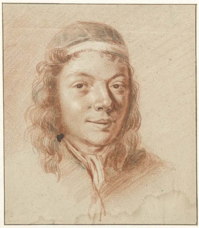 Portret van een jongeman, in driekwart naar rechts Wall Art by anonymous - High-Resolution Digital Print